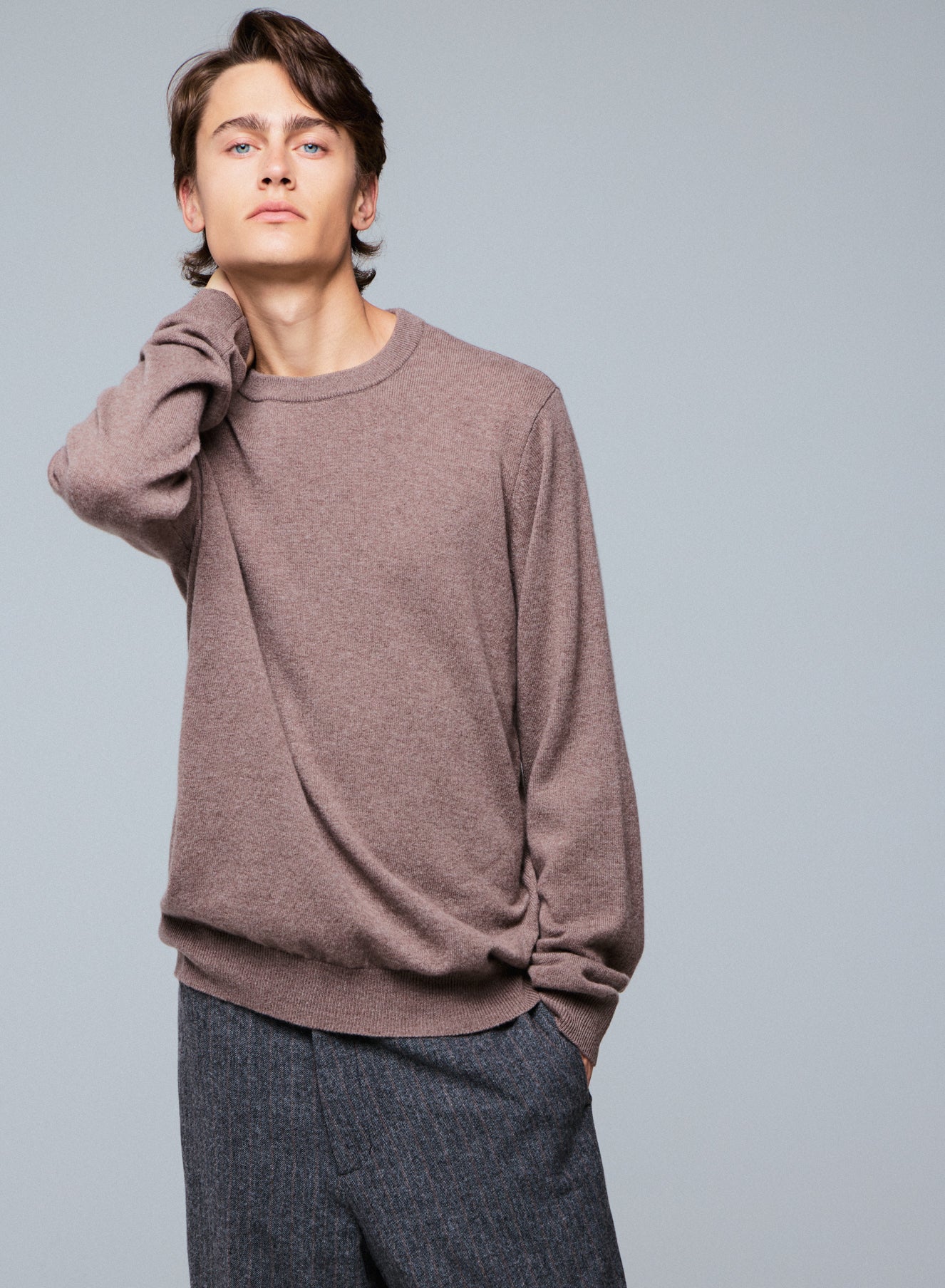 NEUF PULL ASPHALTE DOCKERS HOMME CONFORT TOUCH MANCHES LONGUES TAILLE S