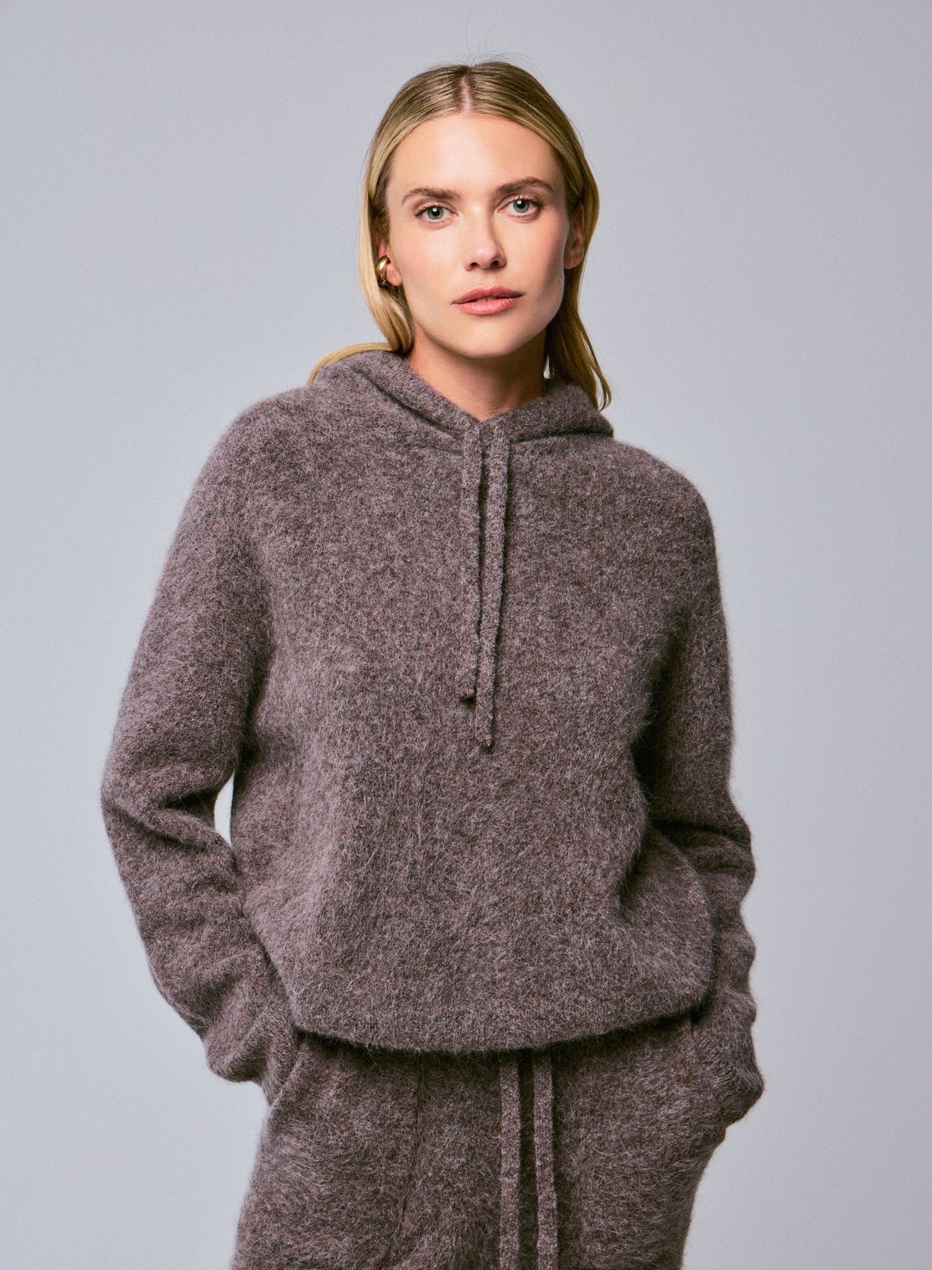 Pull Tunique Eileen Fisher - Col Rond En Alpaga Et Tencel, Couleur Fougère, Taille M, Neuf Avec étiquette