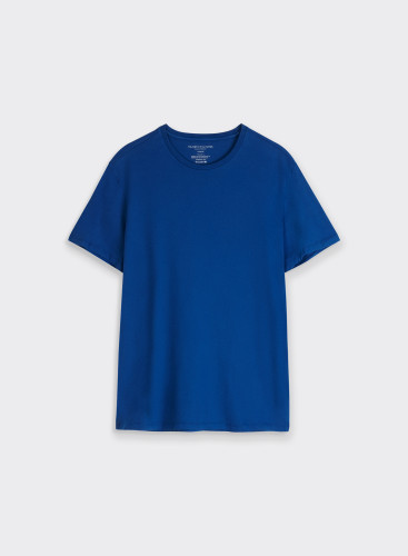 T-Shirt mit handgefärbter organischer Baumwolle / recycelter Baumwolle