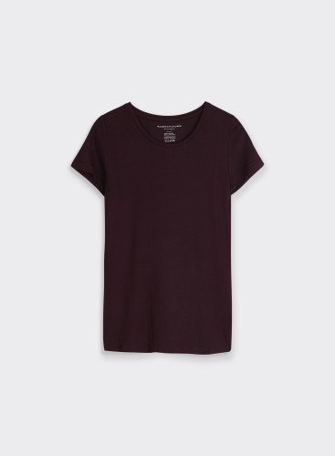 Viscose / Elastane Short Sleeve Round Neck T-Shirt