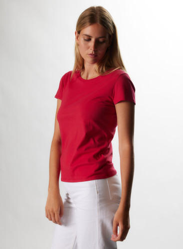 Camiseta cuello redondo de manga corta de Algodón Orgánico