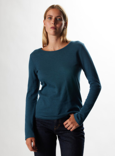Cotton / Cashmere double-sided Long Sleeve T-shirt