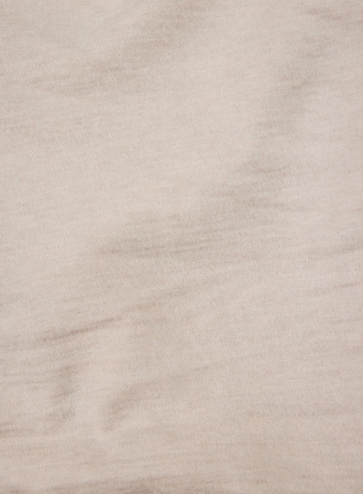 Doppelseitiges T-Shirt mit V-Ausschnitt aus Baumwolle / Kaschmir