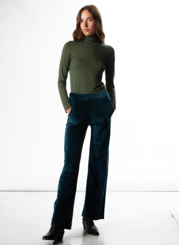 Pantalon velours en Coton / Modal