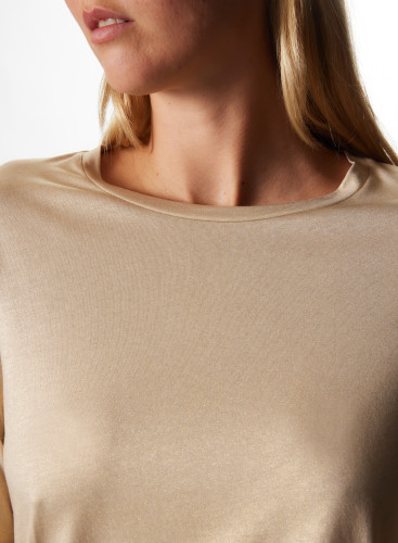 Lyocell / Cotton Long Sleeve Round Neck T-Shirt