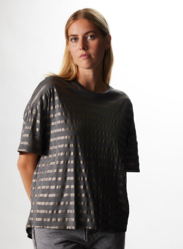 Lyocell / Cotton Short Sleeve Round Neck T-Shirt