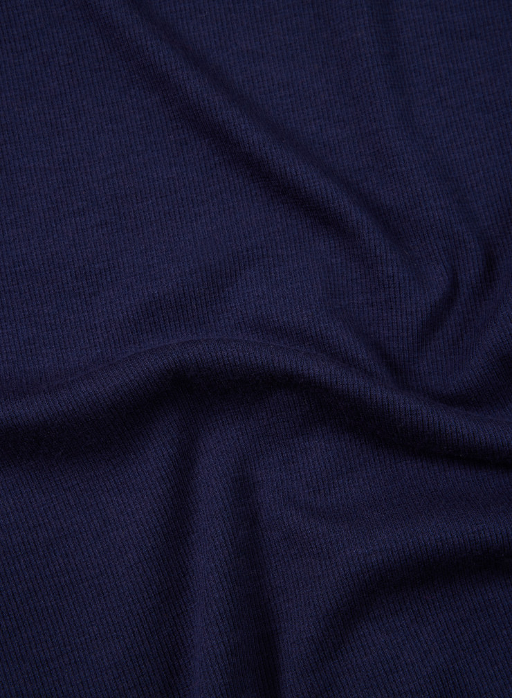 Camiseta de canalé manga larga de Modal / Algodón / Seda
