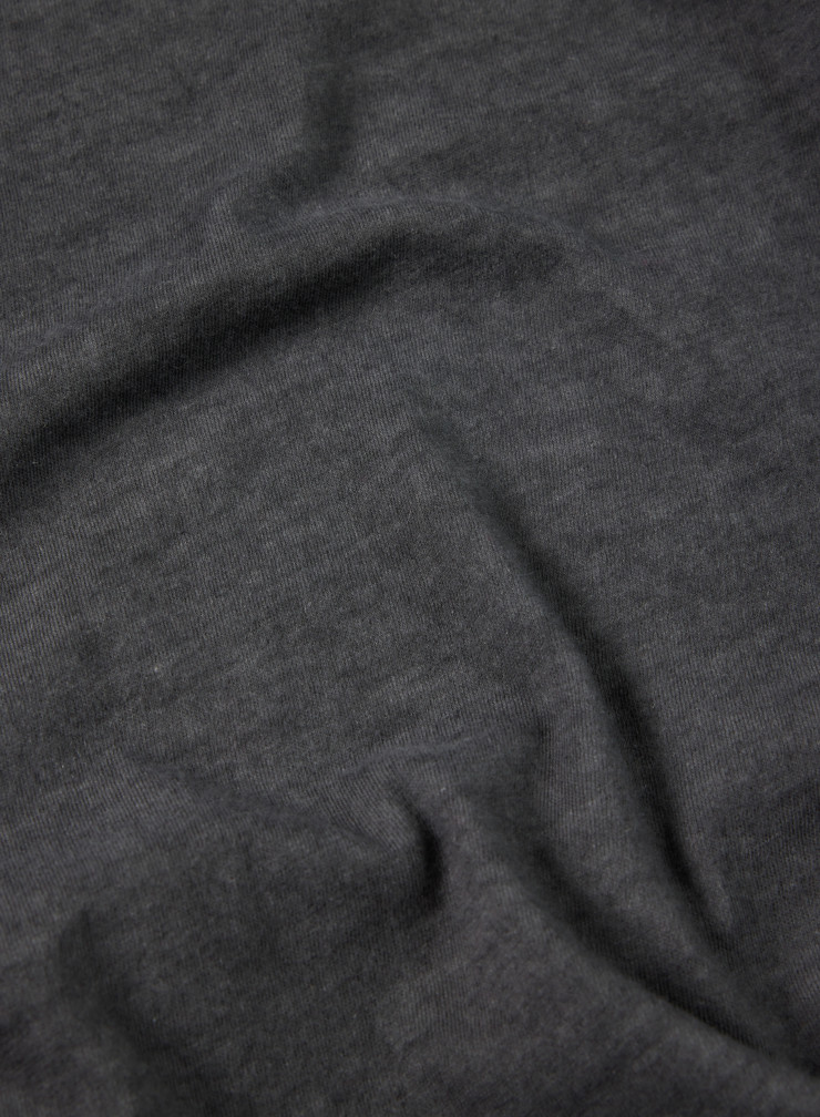 T-Shirt mit Rundhalsausschnitt und langen Ärmeln aus Baumwolle / Kaschmir