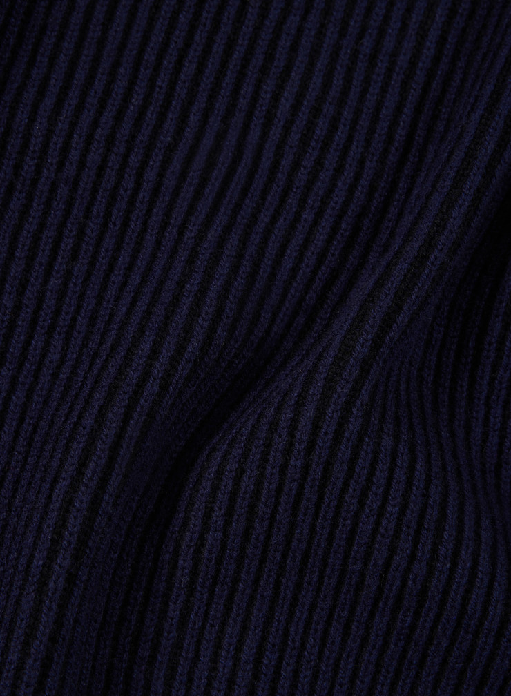 Wool / Cashemire Ribbed V-neck Cardigan