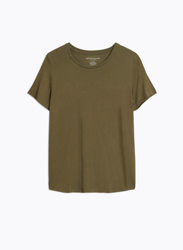 Viscose / Elastane Short Sleeve Round Neck T-shirt
