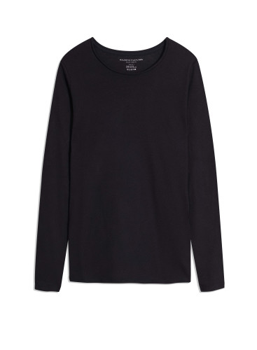 Cotton / Cashmere Long Sleeve Round Neck T-Shirt