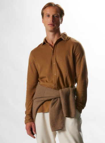 Doppelseitiges Hemd aus Baumwolle / Kaschmir
