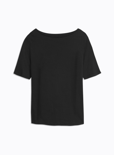 Boat neck 3/4 sleeves t-shirt in Organic Cotton