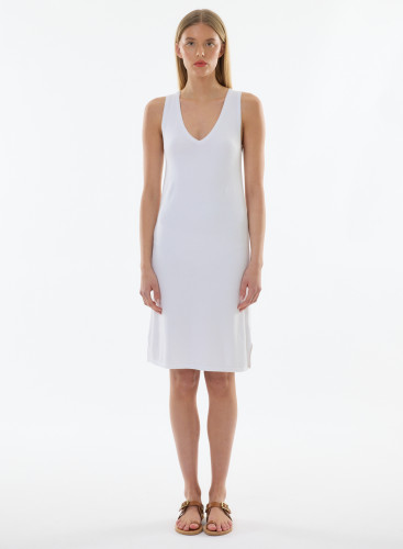 V-neck dress in Organic Cotton / Elastane