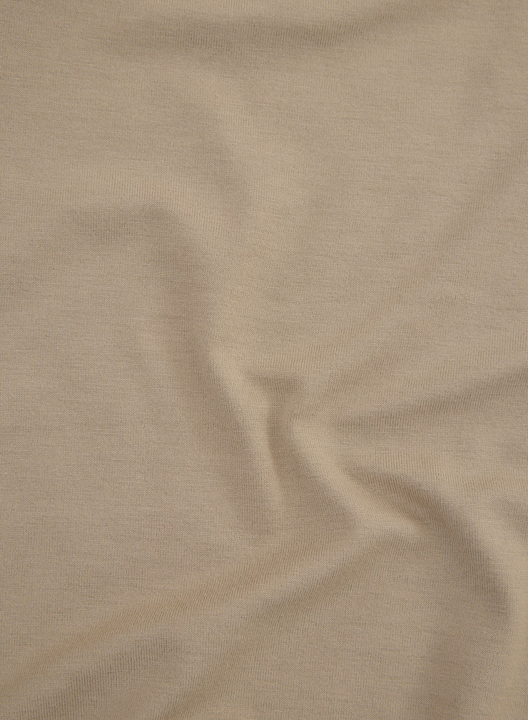 Camiseta de cuello redondo manga larga de Viscosa / Elastano