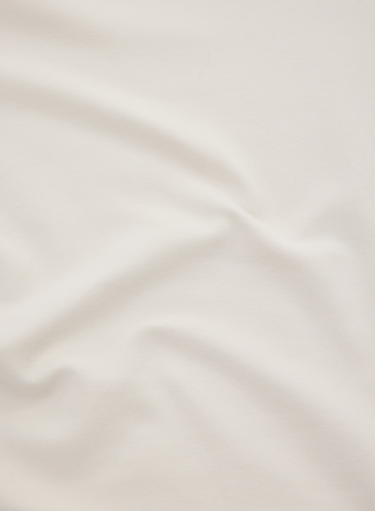Camiseta cuello V manga por el codo de Viscosa / Elastano