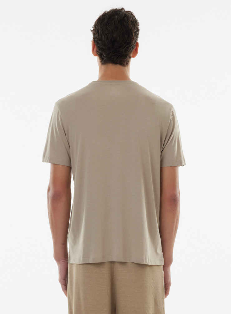 Camiseta cuello redondo  manga corta Lyocell / Algodón orgánico
