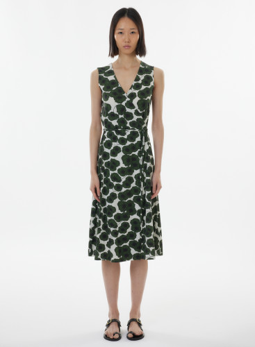 V-Ausschnitt Kleid aus Bio-Baumwolle / Elasthan