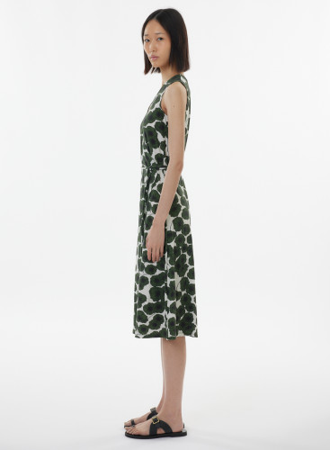 V-Ausschnitt Kleid aus Bio-Baumwolle / Elasthan