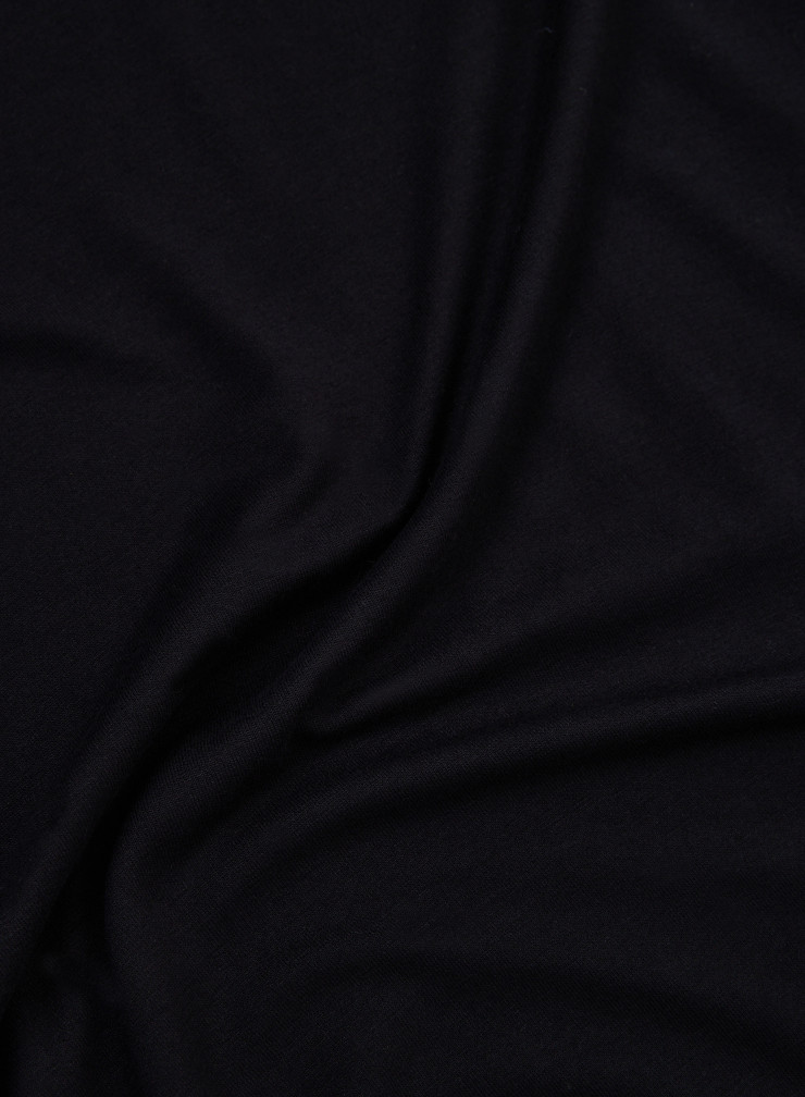 Bootsausschnitt T-Shirt mit 3/4-Ärmeln aus Viskose / Elastan