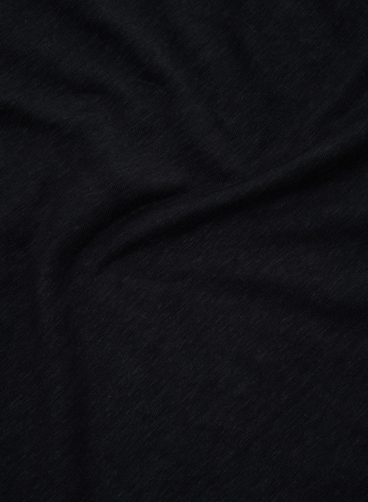 Camiseta cuello barco de manga 3/4 de Lino / Elastano