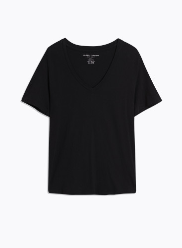 Patty T-Shirt V-Ausschnitt kurze Ärmel aus Silk Touch Baumwolle