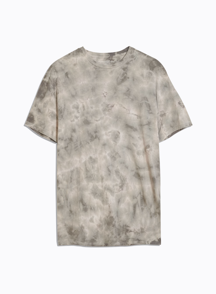Camiseta de manga corta cuello redondo de Algodón orgánico/Elastano