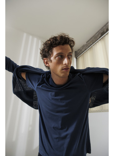 Camiseta de cuello redondo manga corta en Algodón orgánico