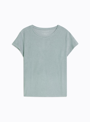 Round neck short sleeves t-shirt in Organic Cotton / Modal
