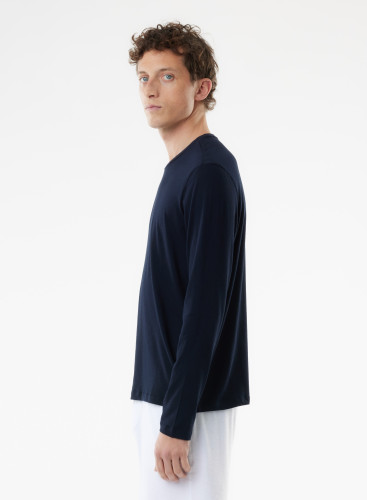 James T-Shirt Rundhalsausschnitt Langarm aus Deluxe-Baumwolle