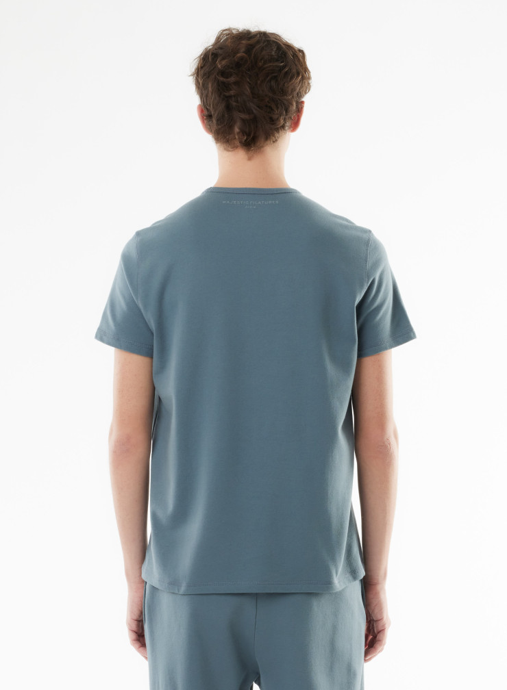 Camiseta de cuello redondo y manga corta de Algodón orgánico