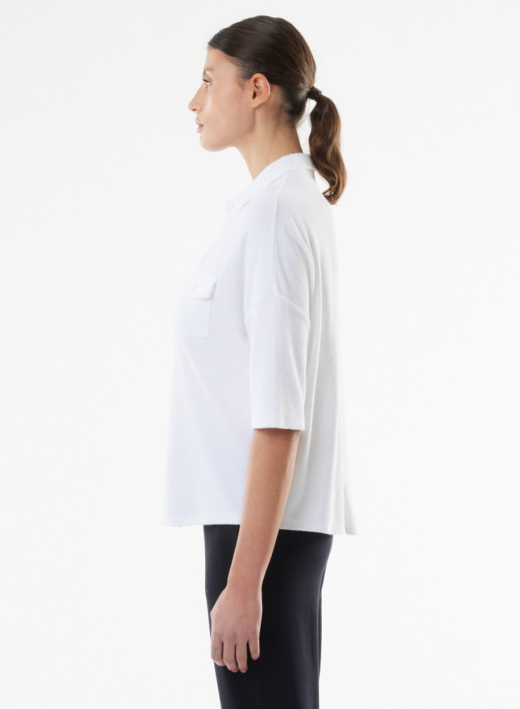 Elbow sleeves shirt in Organic Cotton / Modal