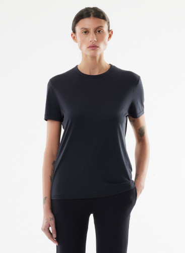 T-Shirt mit Rundhalsausschnitt und Kurzarm aus Lyocell/Bio-Baumwolle