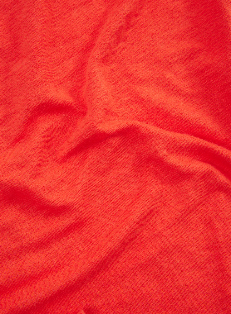 Camiseta cuello redondo manga corta de Lino / Elastano
