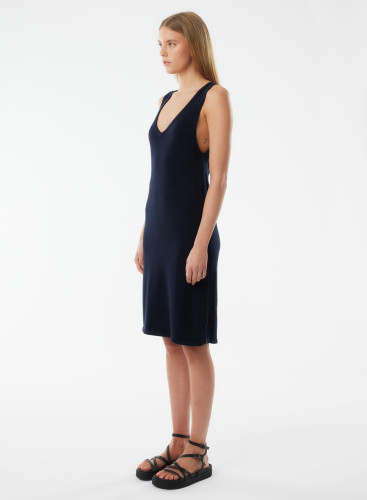 V-Ausschnitt Kleid aus Bio-Baumwolle/Elastan