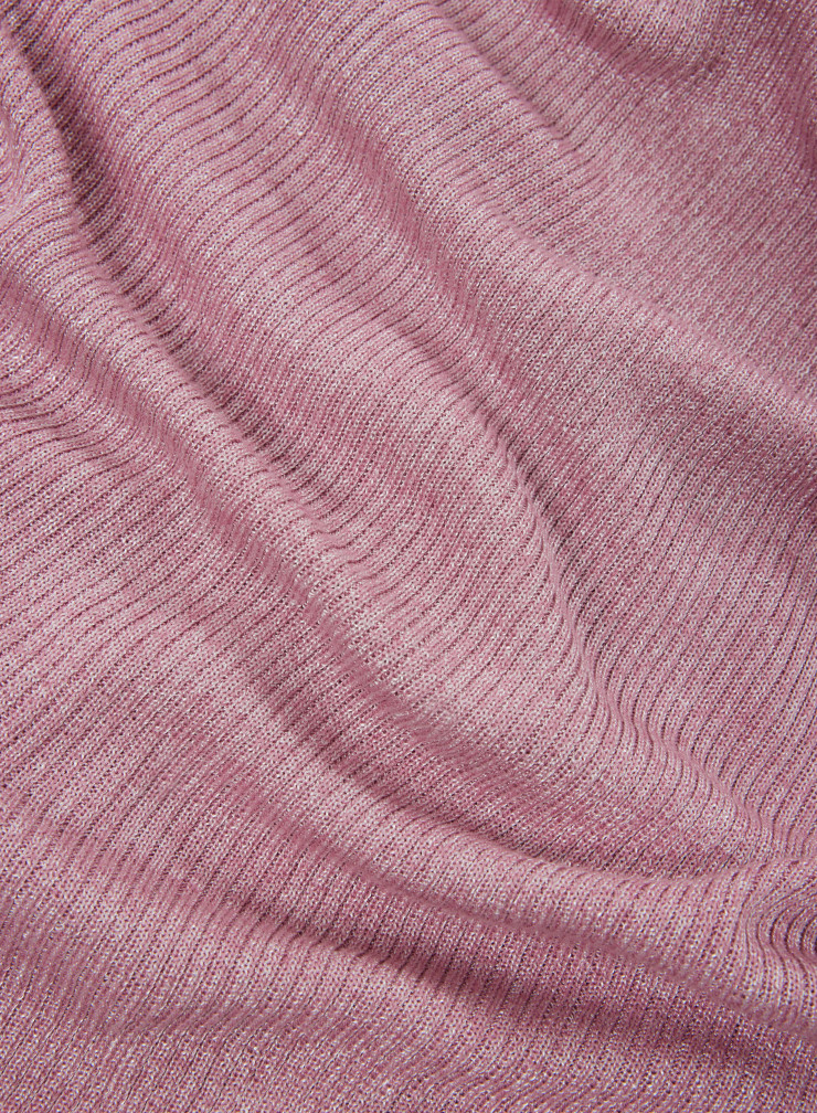 3/4-Ärmel Halter-Rücken-Pullover aus Viskose / Irisierender Faser