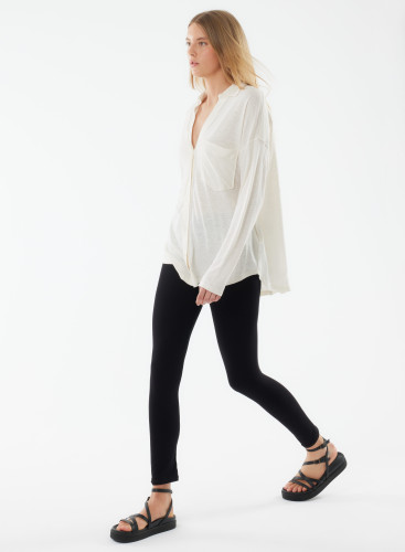 Long Sleeve Shirt Linen / Elastane