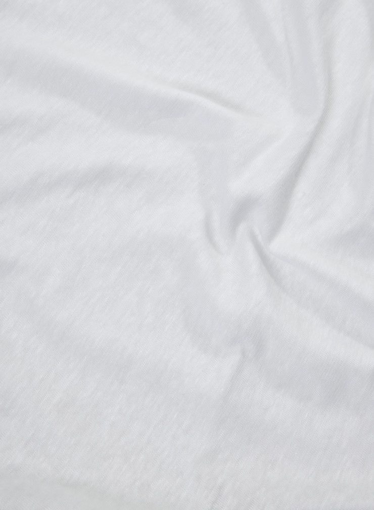 Camiseta cuello barco de manga 3/4 de Lino / Elastano