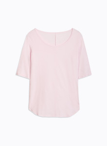Round neck elbow sleeves t-shirt in Organic Cotton