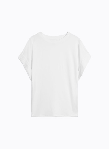 T-shirt short sleeves round neck in Viscose / Elastane