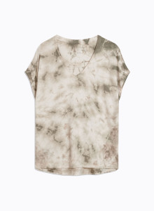 KurzÃ¤rmeliges T-Shirt mit V-Ausschnitt aus Organischer Baumwolle / Elasthan