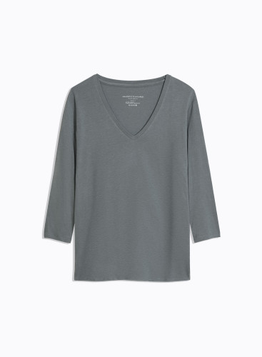 V-neck 3/4 sleeves t-shirt in Lyocell / Organic Cotton