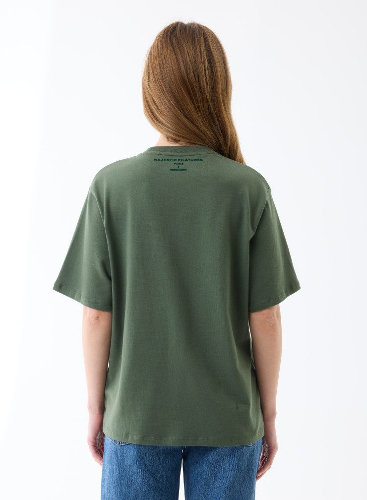 T-Shirt mit kurzen Ã„rmeln und Rundhalsausschnitt aus Organischer Baumwolle / Modal