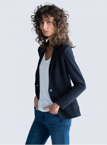 Diane 1-button jacket in Viscose / Elastane