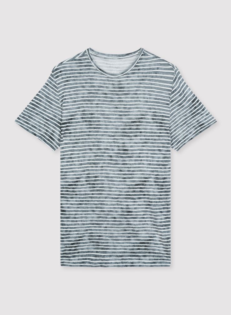 Man - Round neck striped T-shirt