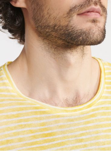 Man - Round neck striped T-shirt