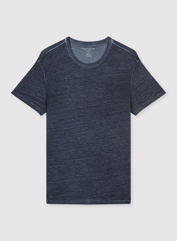 Homme - T-shirt col rond teinture artisanale