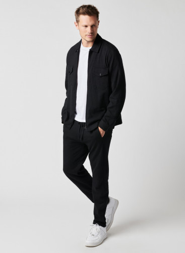 Zipped overshirt with pockets