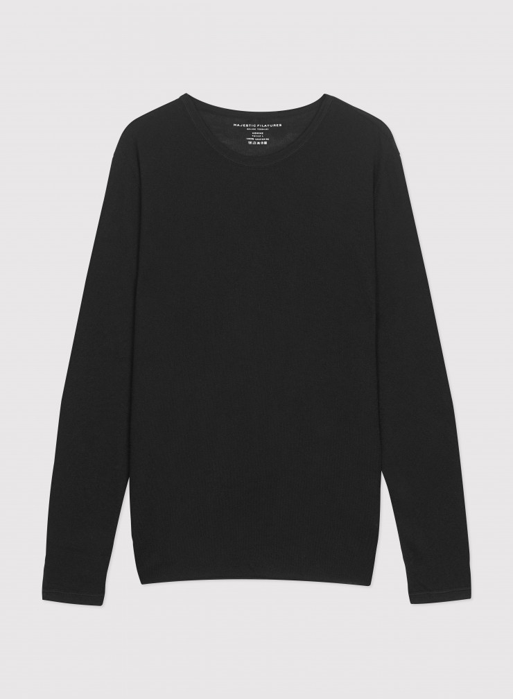 Long sleeve knitted T-shirt