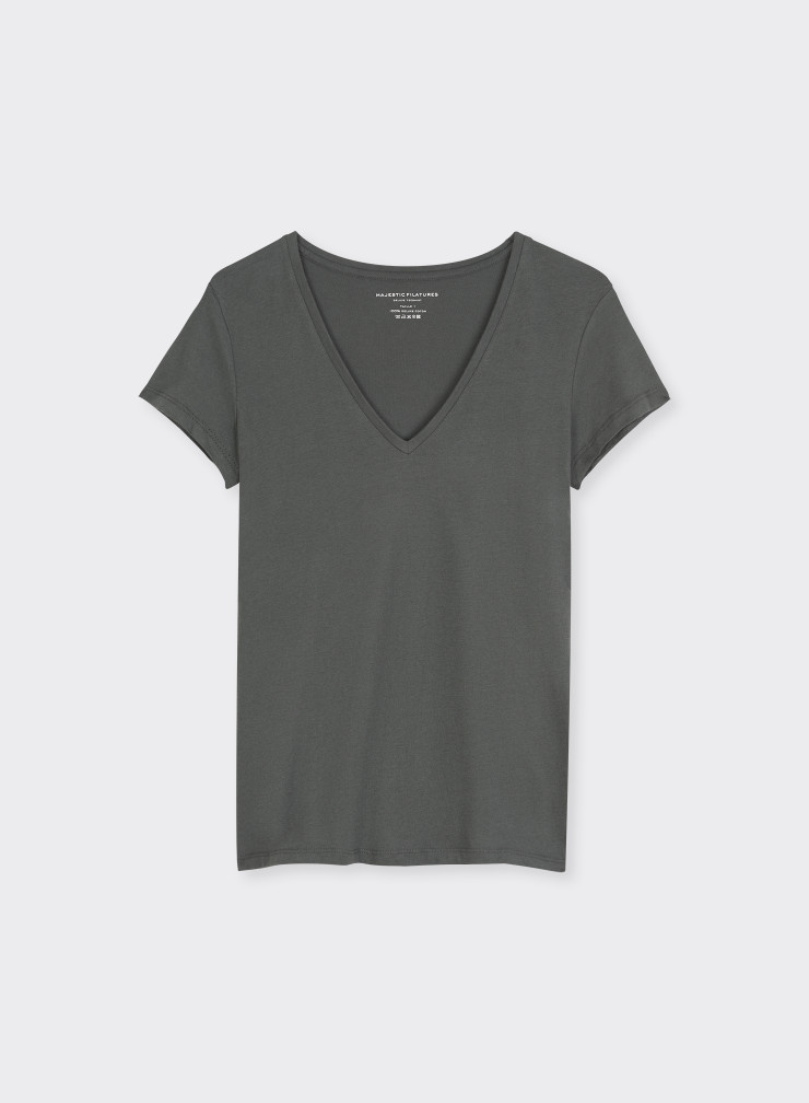 Cotton Julia short sleeve V-neck t-Shirt